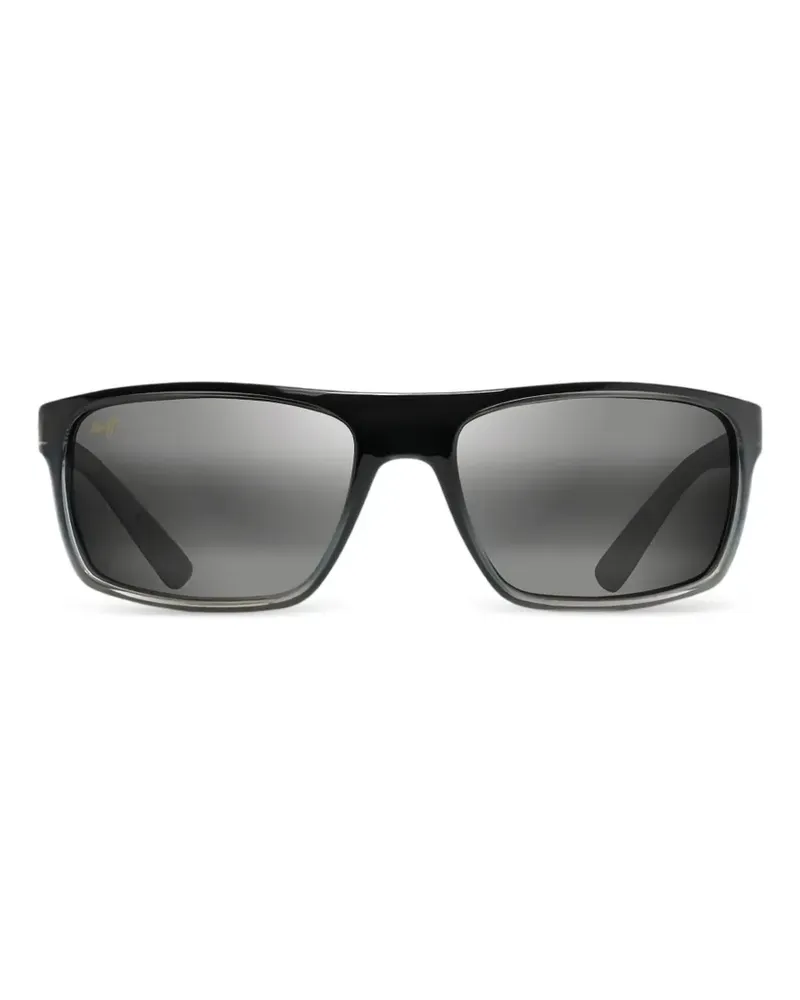 Maui Jim Eckige Byron Bay Sonnenbrille - Schwarz Schwarz