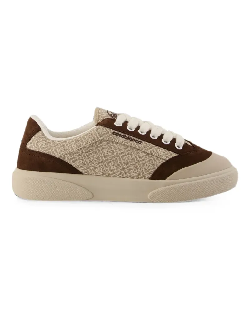Casablanca Paris Del Mar monogram-print sneakers - Nude Nude