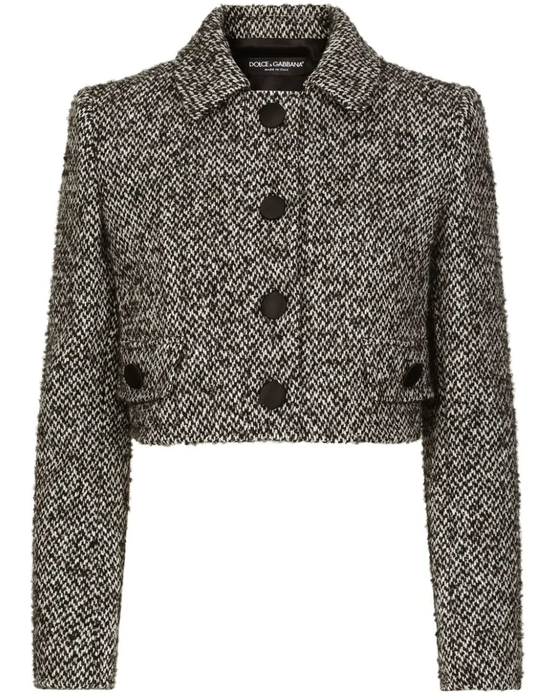 Dolce & Gabbana Kurze Tweed-Jacke - Braun Braun