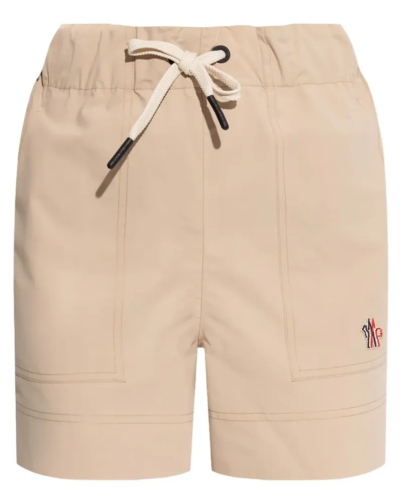 Moncler Shorts mit Logo-Stickerei - Nude Nude