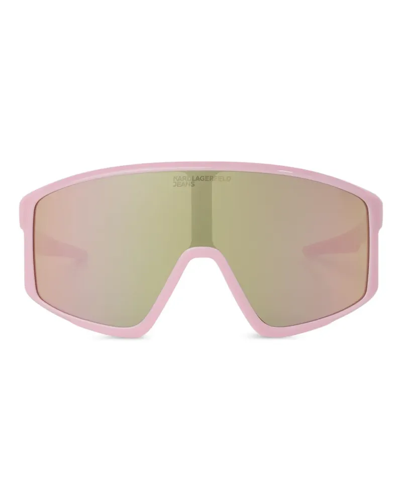 Karl Lagerfeld Sonnenbrille mit eckigem Gestell - Rosa Rosa