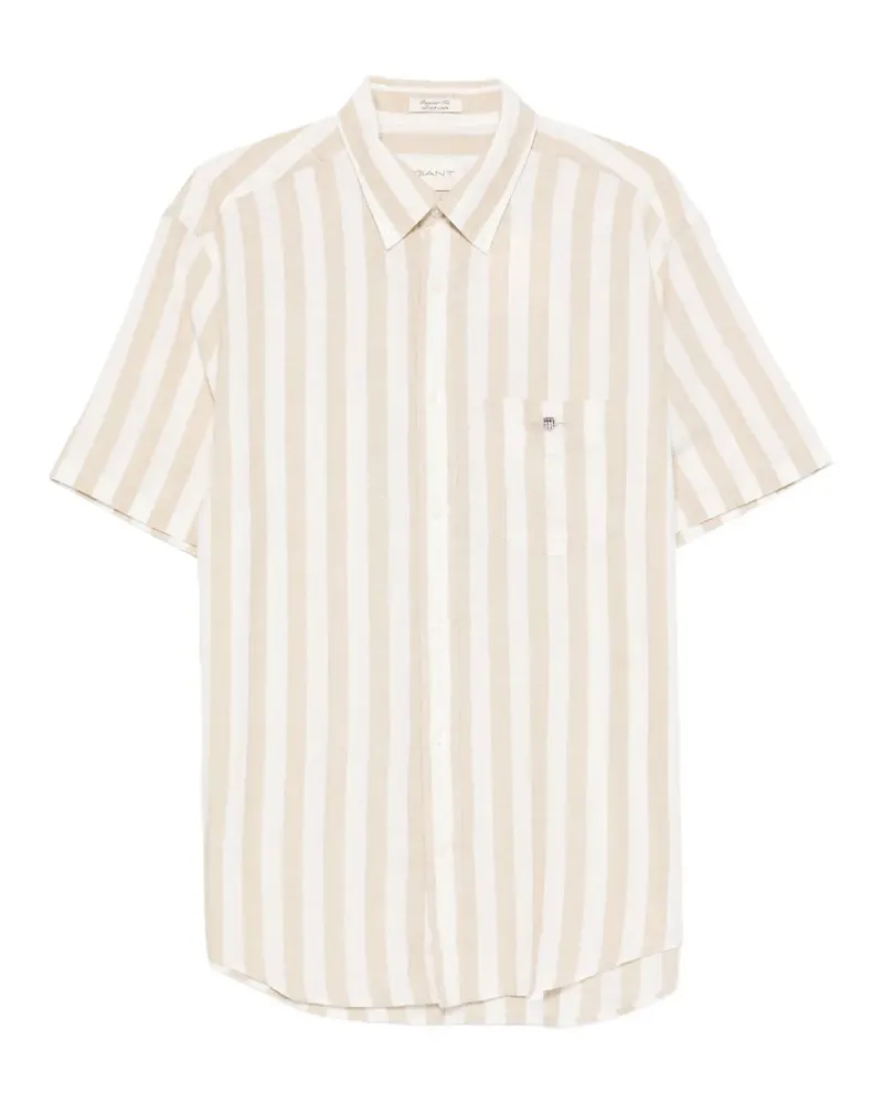 Gant striped short-sleeve shirt - Nude Nude