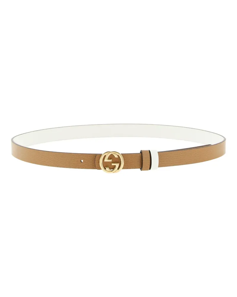 Gucci reversible thin belt - Nude Nude