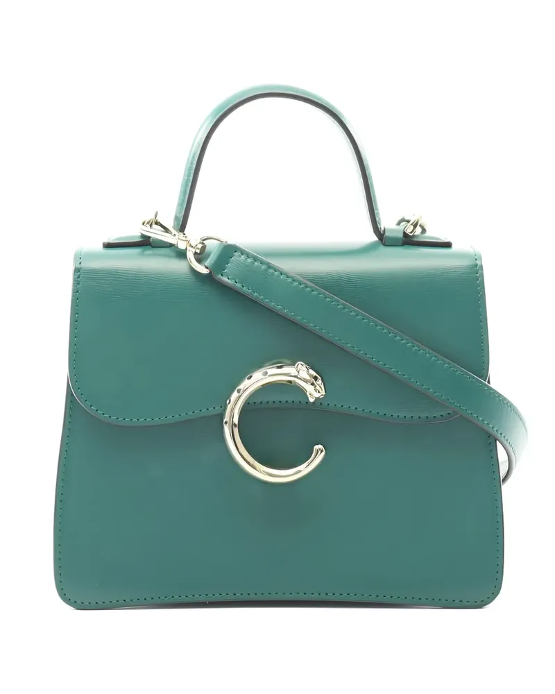 Cartier small Panthère C leather satchel bag - Grün Grün