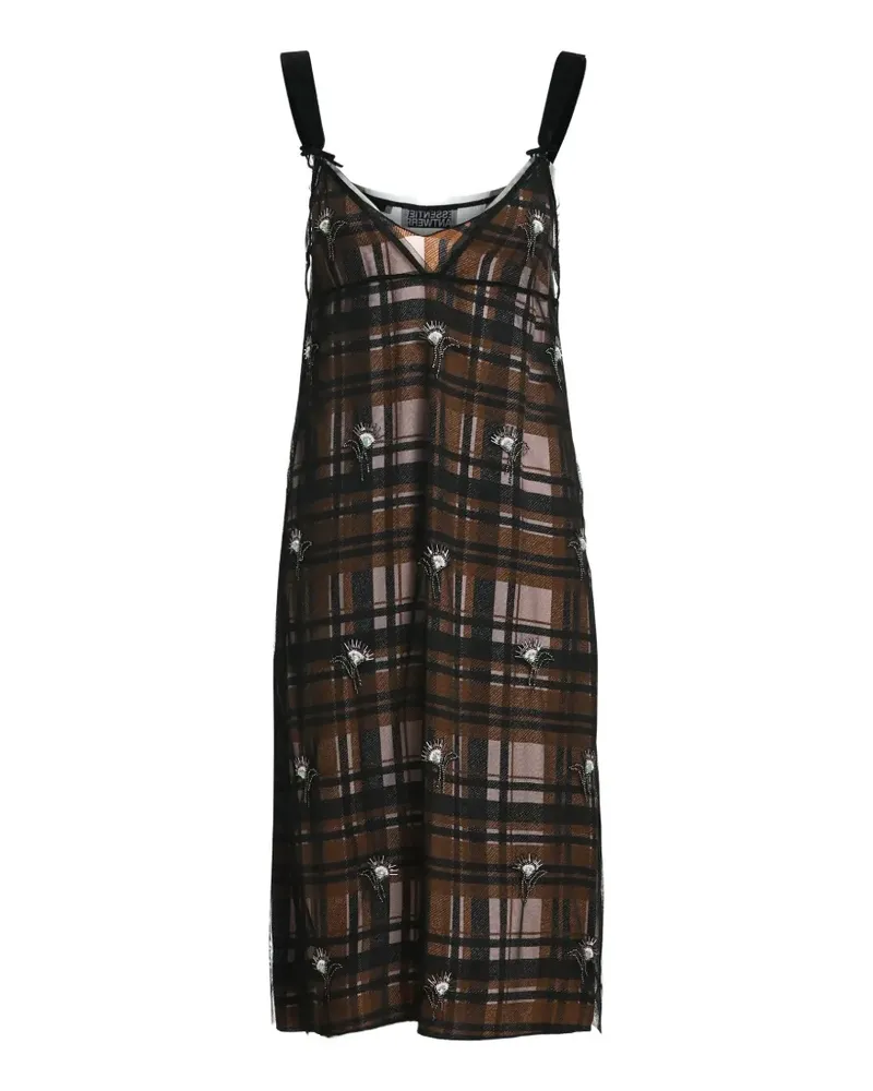 Essentiel Drapiertes Midikleid mit Verzierungen - Braun Braun
