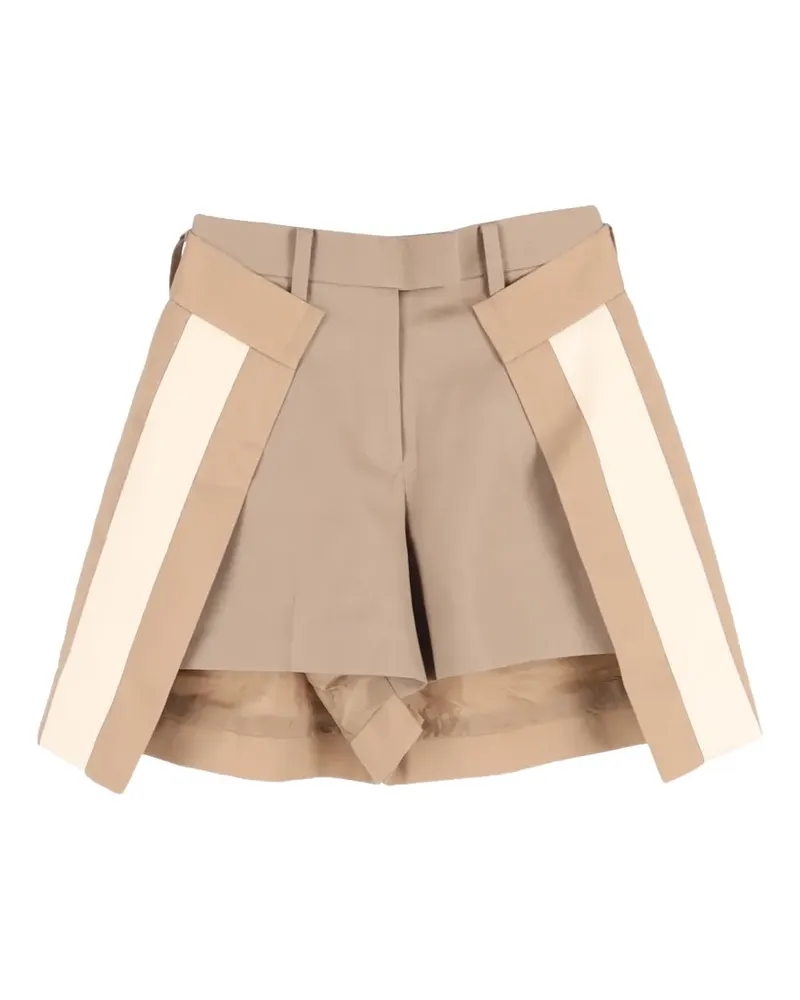 Sacai Shorts mit Kontrasteinsätzen - Nude Nude