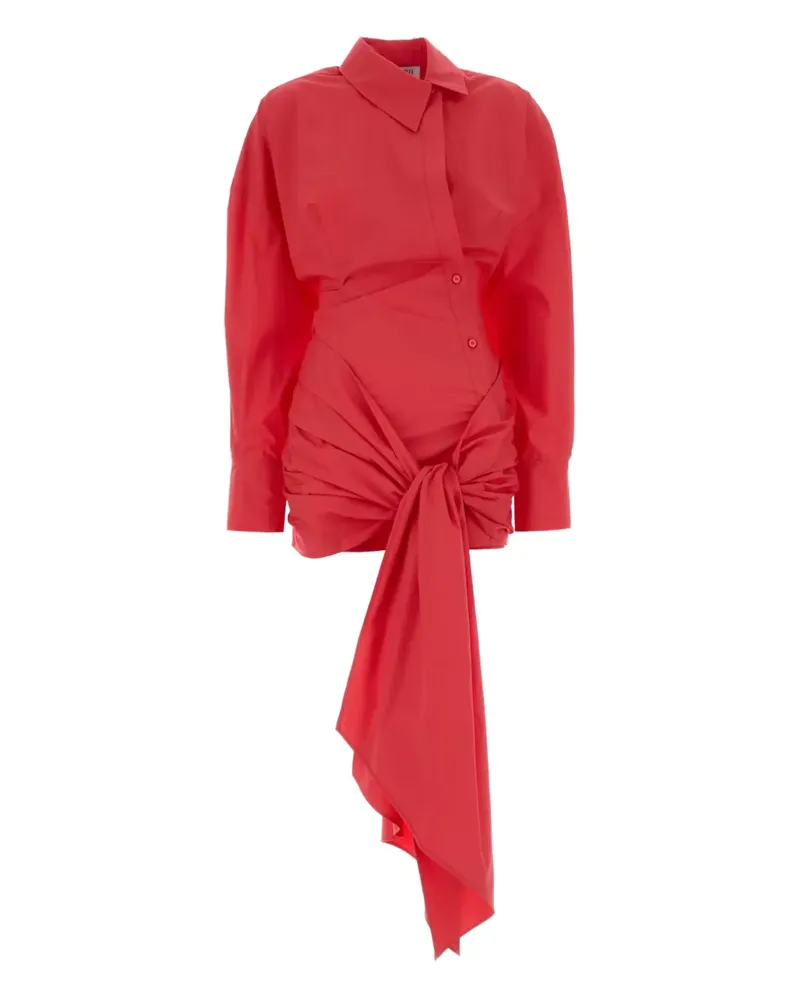 ATTICO long-sleeved poplin shirt dress - Rot Rot