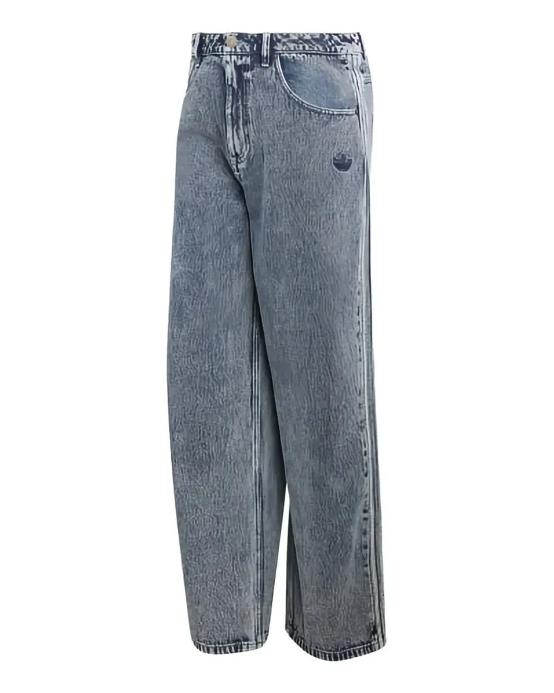adidas Jeans mit Logo-Stickerei - Blau Blau