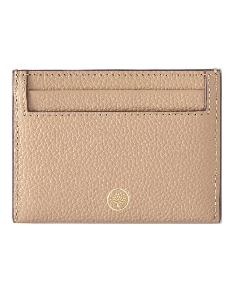 Mulberry logo-stamp leather cardholder - Nude Nude