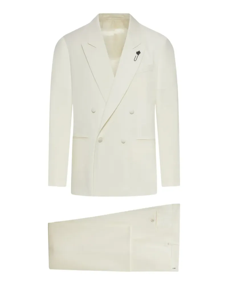 LARDINI double-breasted suit - Nude Nude