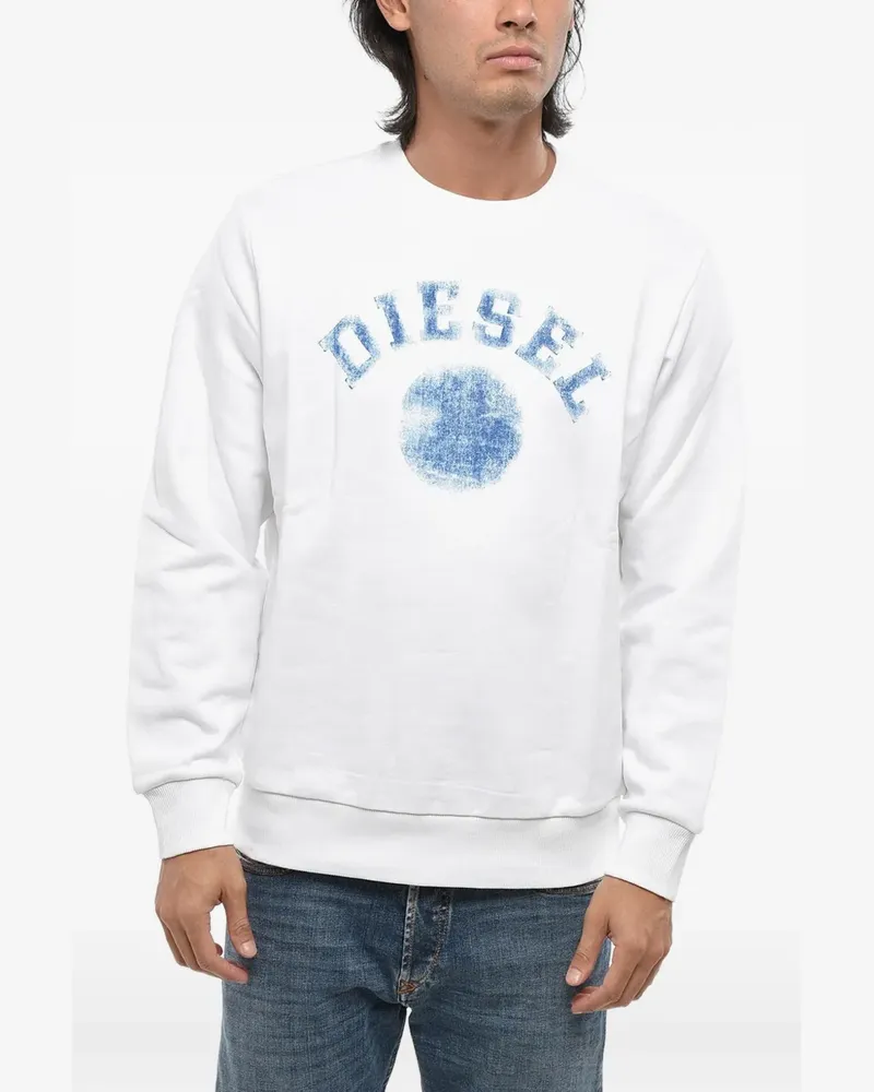 Diesel brushed logo-print sweatshirt - Weiß Weiß