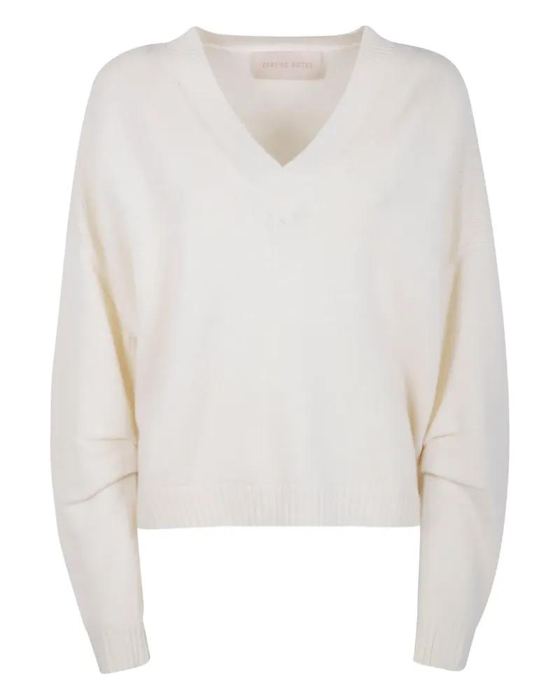 Circus Hotel Pullover mit V-Ausschnitt - Nude Nude