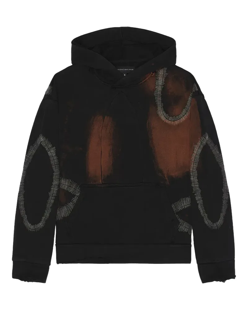 WHO DECIDES WAR Langärmeliger Hoodie - Schwarz Schwarz