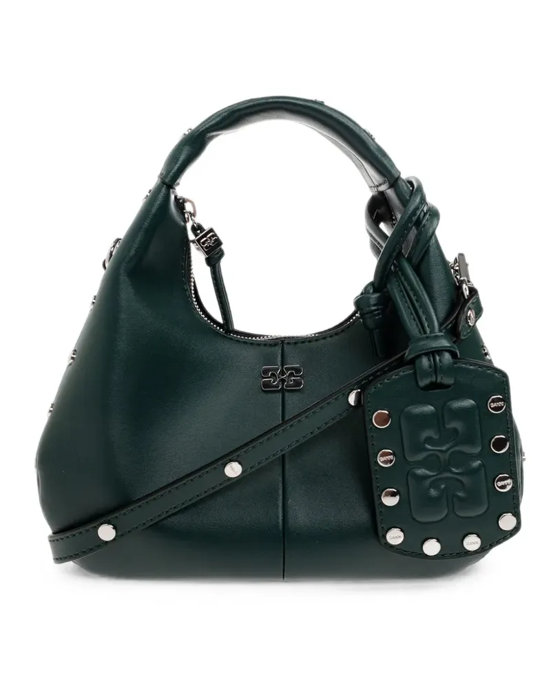 Ganni Tote Bag mit Nieten - Grün Grün