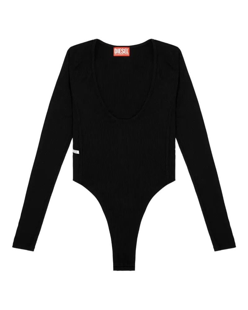 Diesel T-Bodyn ribbed scoop-neck bodysuit - Schwarz Schwarz