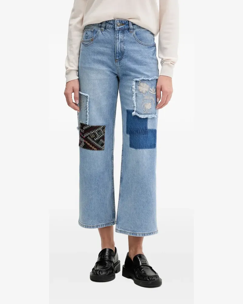 Desigual Jeans im Patchwork-Look - Blau Blau