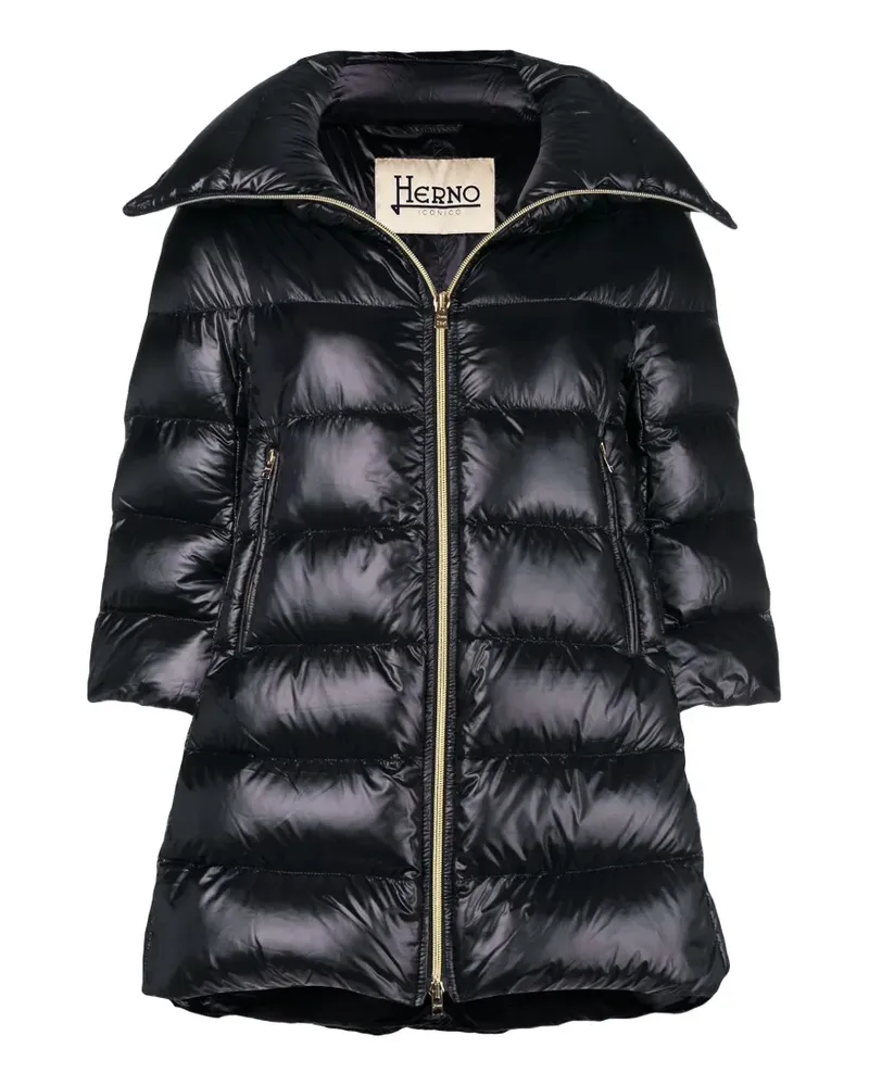 Herno Gefütterter Mantel - Schwarz Schwarz