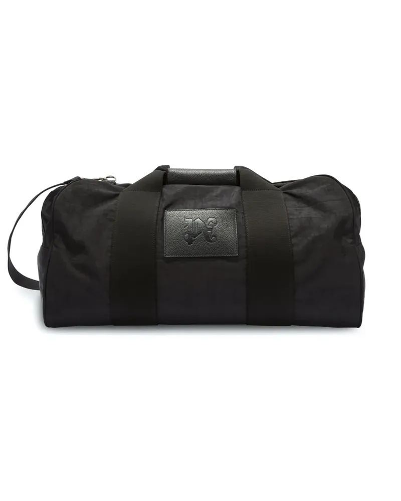 Palm Angels Reisetasche mit Logo-Patch - Schwarz Schwarz