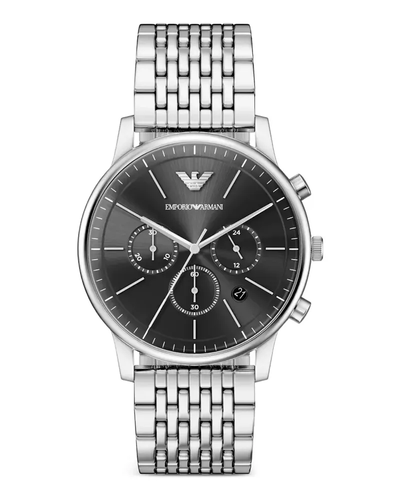 Emporio Armani Armbanduhr mit Logo-Detail 42mm - Grau Grau