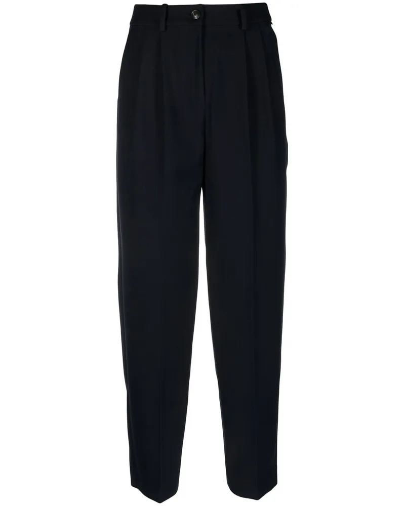 Tommy Hilfiger Weite Bundfaltenhose - Blau Blau