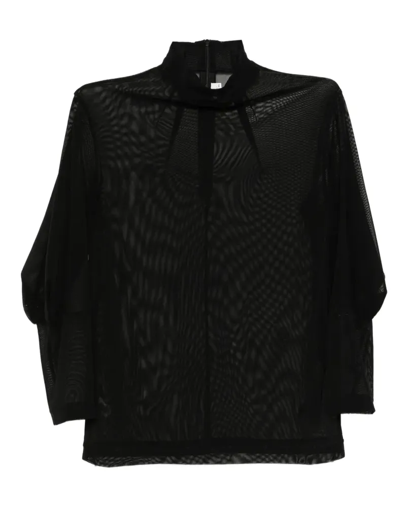 Noir Kei Ninomiya Top aus Mesh - Schwarz Schwarz