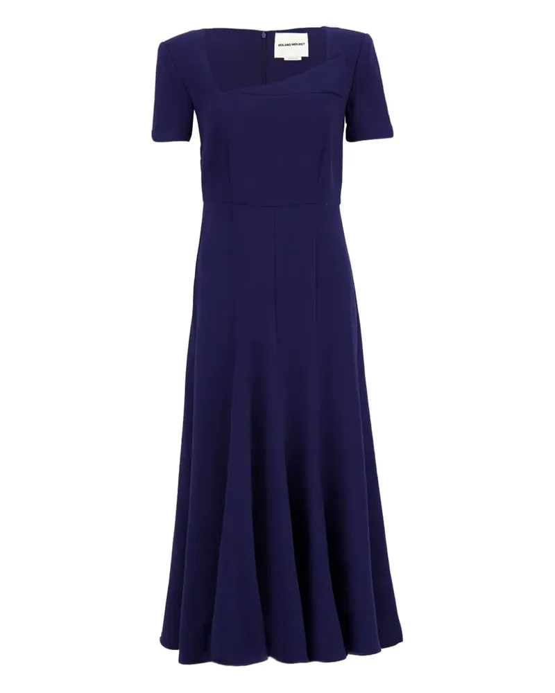 Roland Mouret Midikleid aus Wollkrepp - Blau Blau