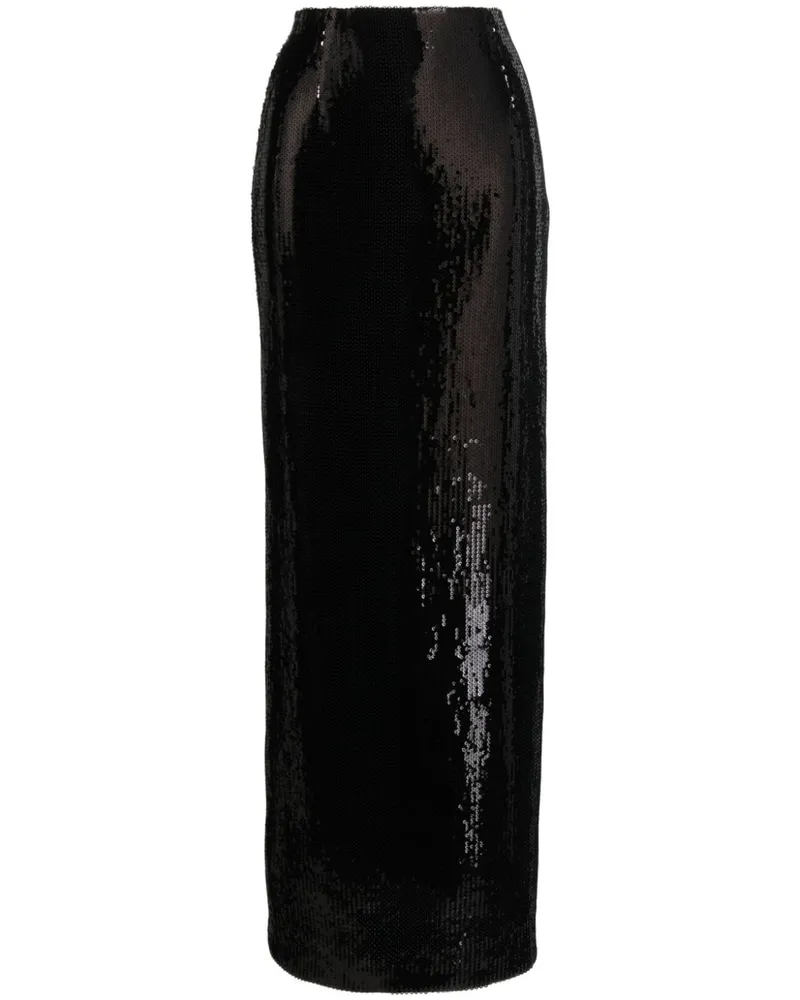 GALVAN Maxirock mit Pailletten - Schwarz Schwarz