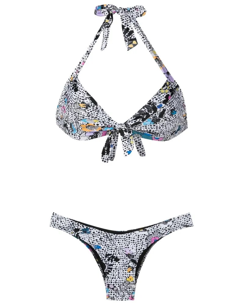 Amir Slama Bikini mit grafischem Print - Mehrfarbig Mehrfarbig