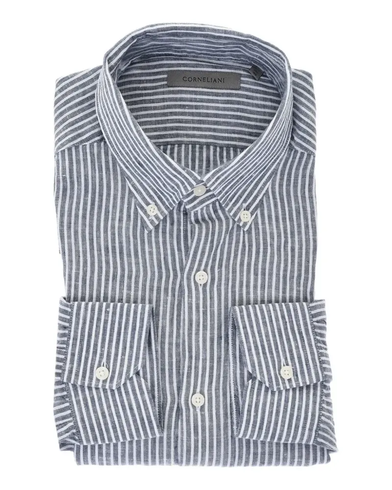 Corneliani striped button-down shirt - Blau Blau