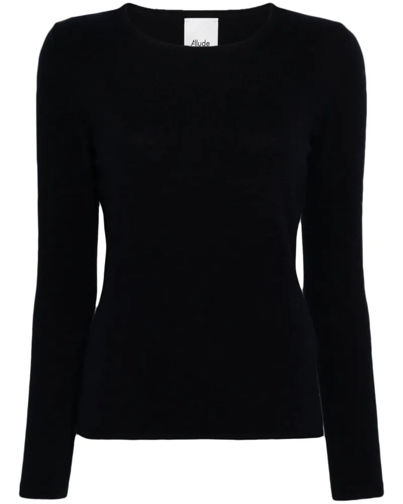 ALLUDE Kaschmirpullover mit rundem Ausschnitt - Blau Blau