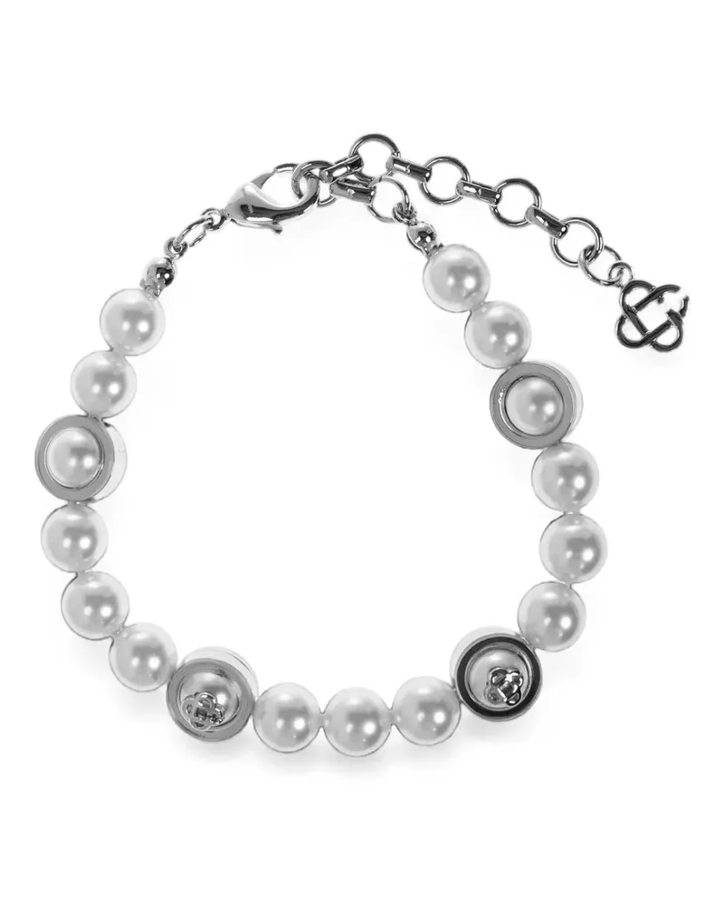 Casablanca Paris glass-pearl brass bracelet - Silber Silber