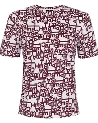 Elisabetta Franchi T-Shirt mit Logo-Print Weiß