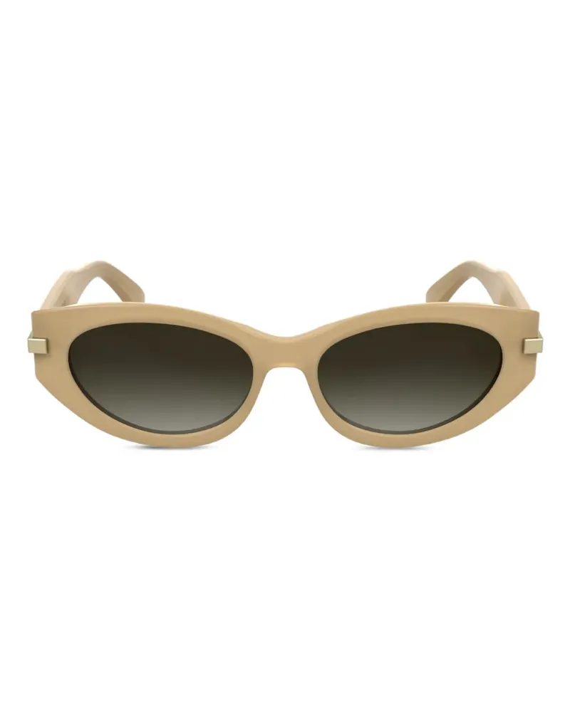 Calvin Klein Sonnenbrille mit ovalem Gestell - Weiß Weiß