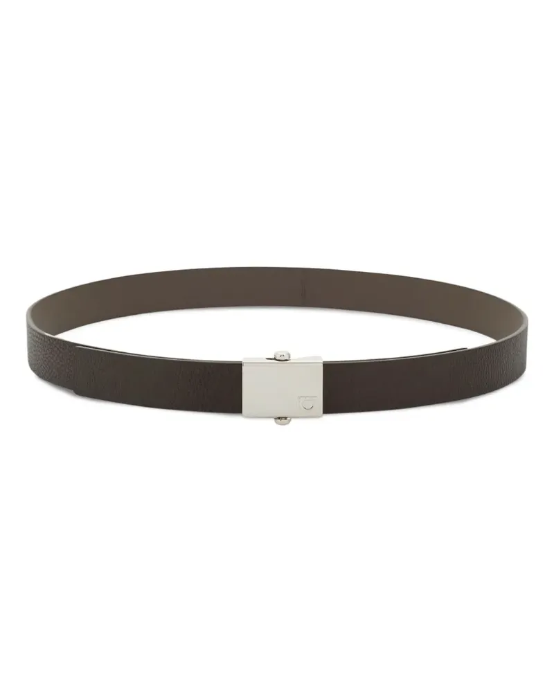 Ferragamo Wendbarer Ledergürtel - Testa di moro/Cement Testa
