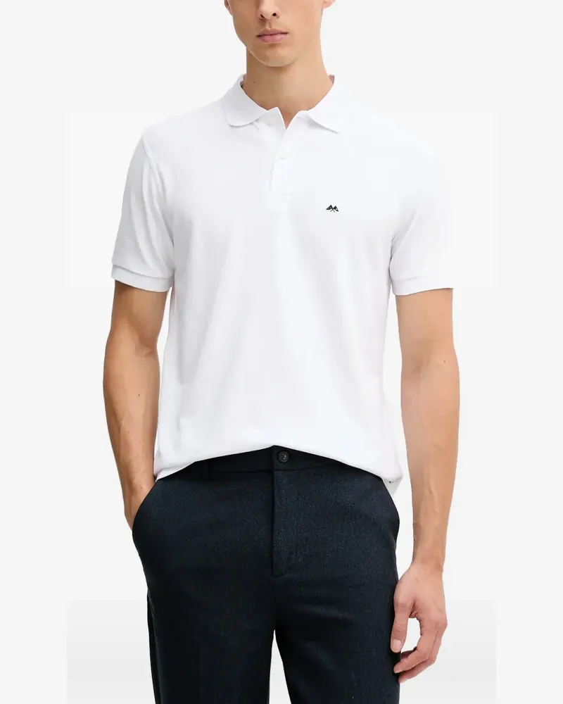 Lindbergh Poloshirt mit Logo-Stickerei - Weiß Weiß