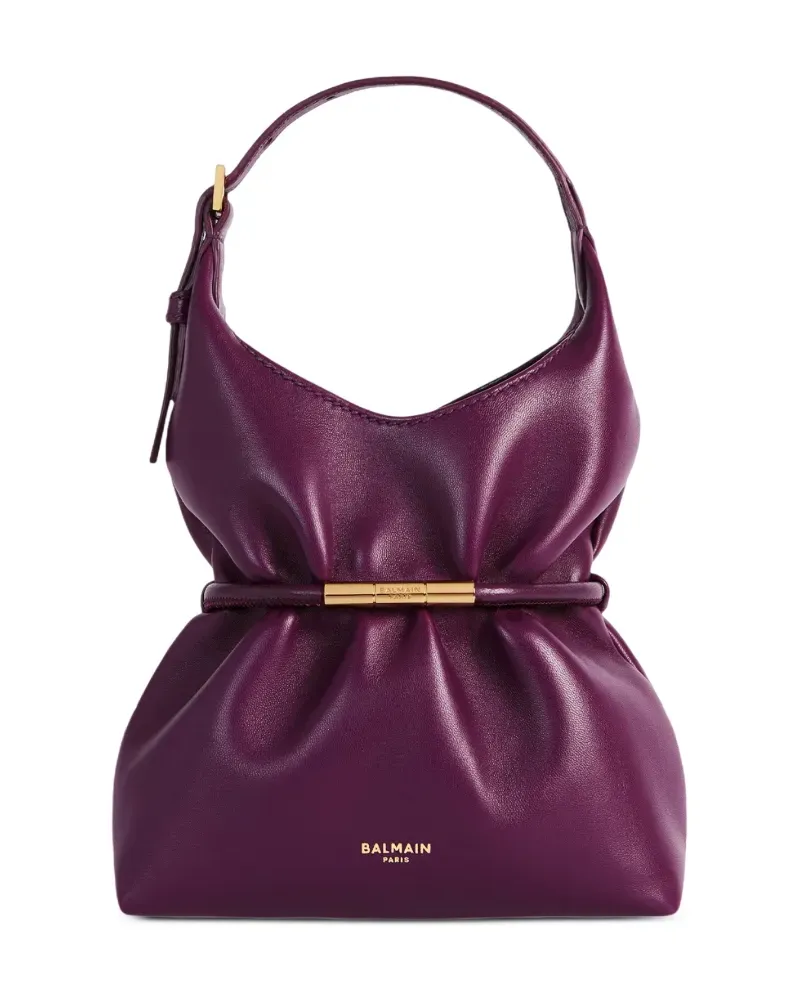 Balmain Sphynx Mini-Tasche aus glattem Leder - Violett Violett