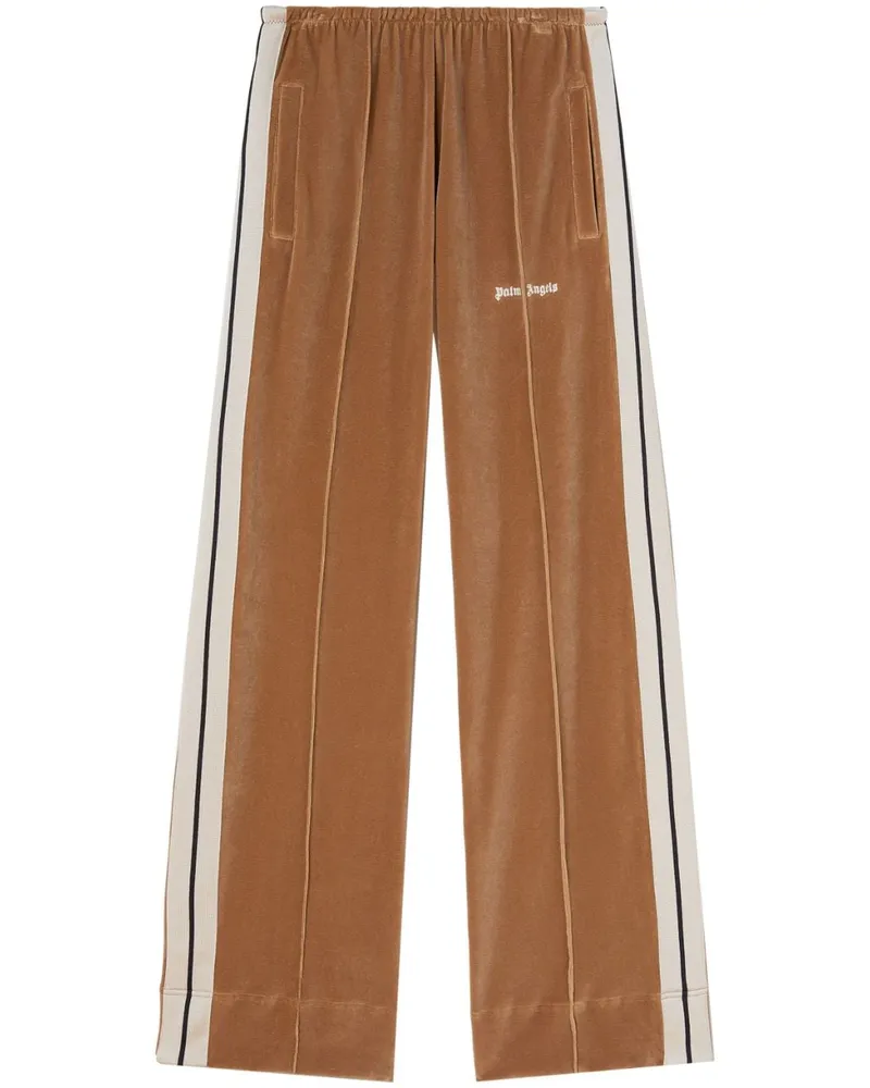 Palm Angels Weite Jogginghose in Samtoptik - Braun Braun