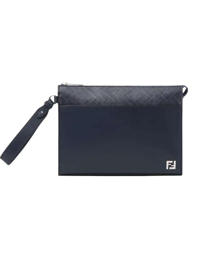 Fendi FF Squared clutch bag - Blau Blau