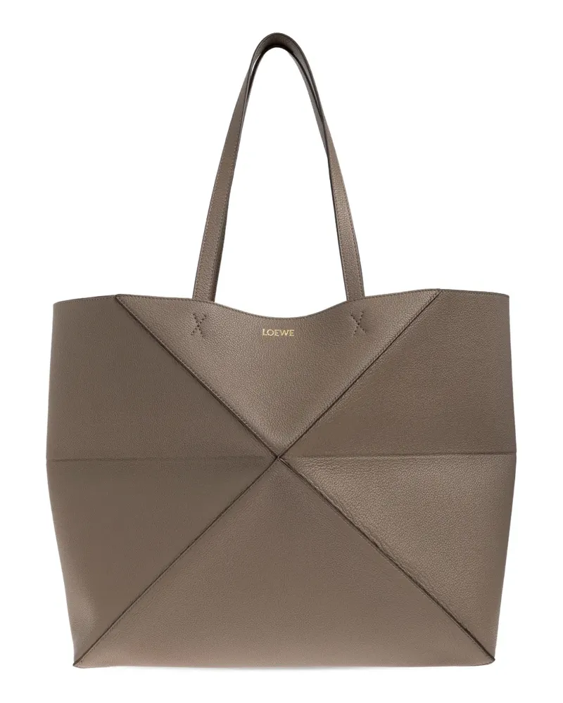Loewe medium Puzzle Fold tote bag - Braun Braun
