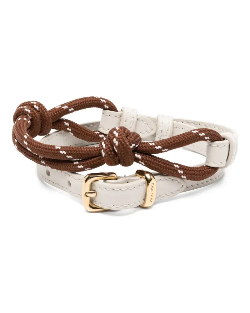Miu Miu Geknotetes Armband - Nude Nude