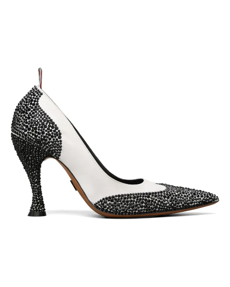 Thom Browne Wingtip Pumps mit Kristallen - Weiß Weiß