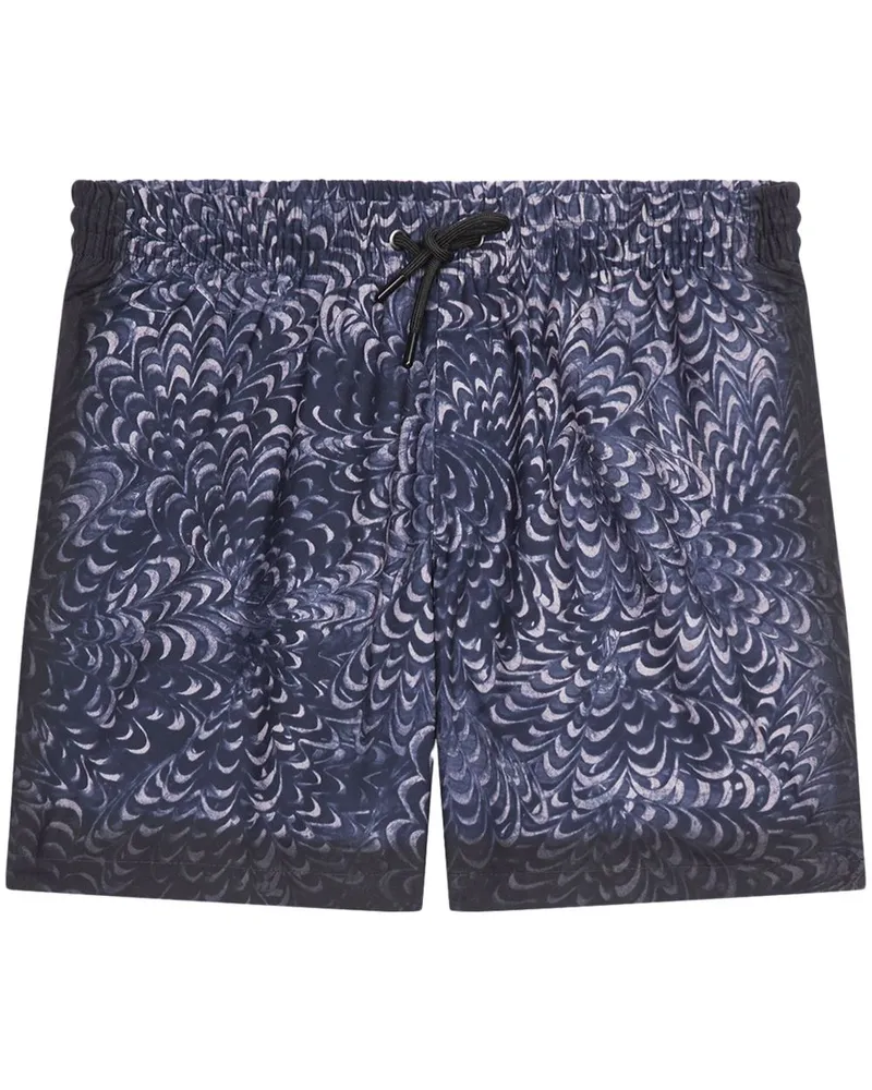 Dries van Noten Badeshorts mit Print - Blau Blau