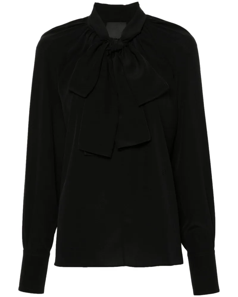 Givenchy Bluse aus Seidenkrepp mit 4G - Schwarz Schwarz