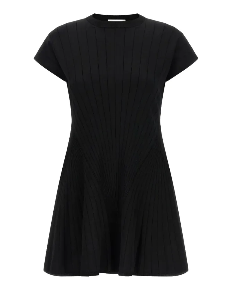 SPORTMAX Geripptes Minikleid - Schwarz Schwarz