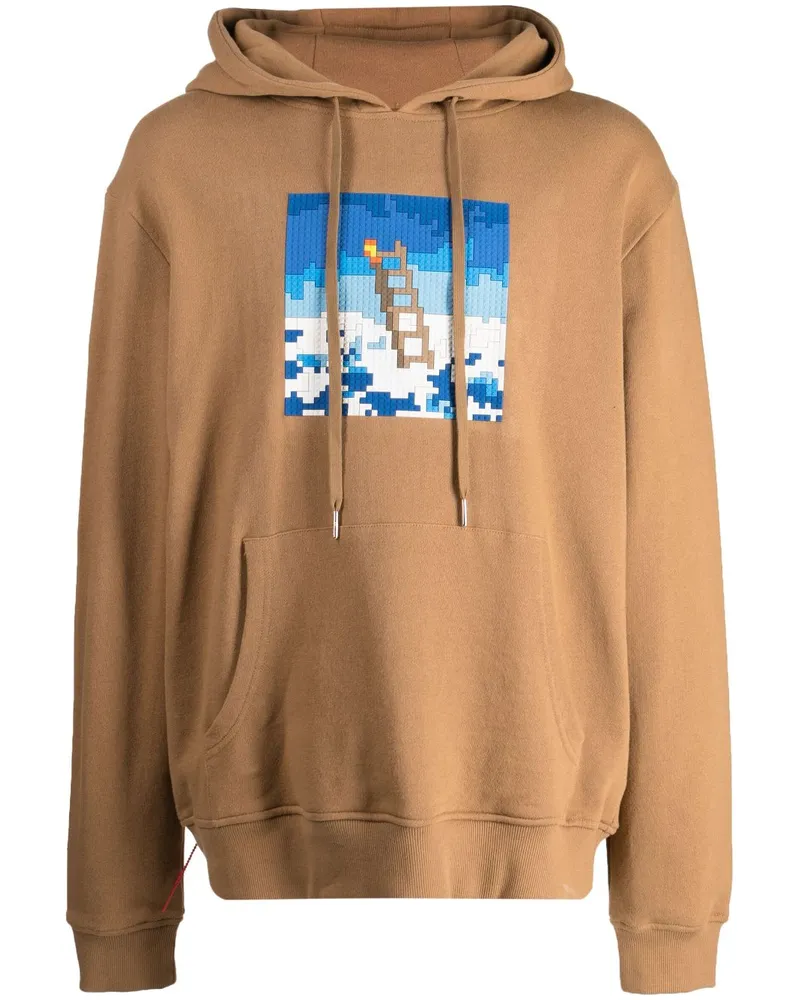 Mostly Heard Rarely Seen Hoodie mit grafischem Print Braun