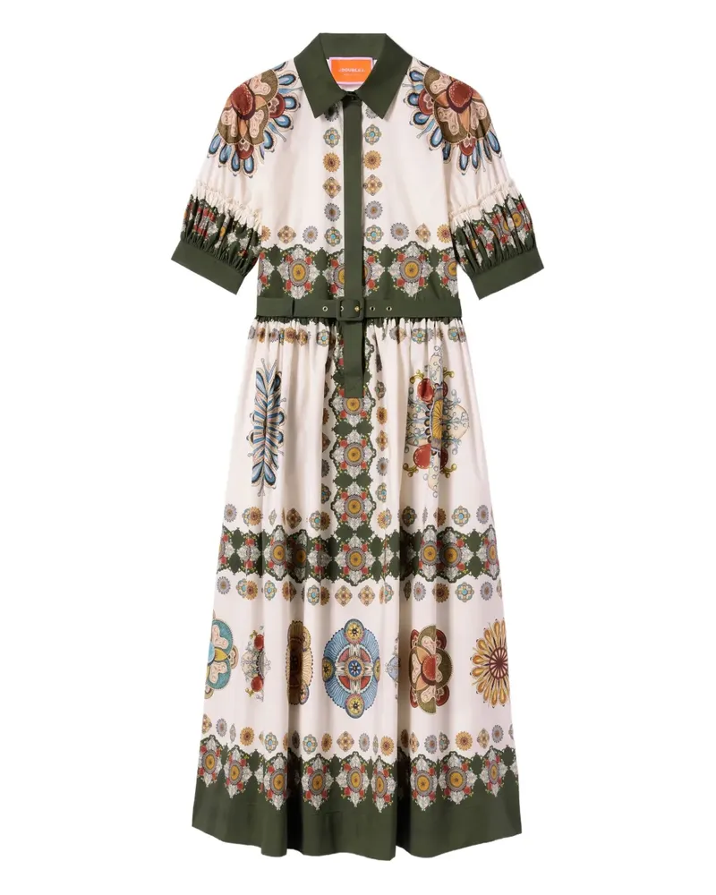 La DoubleJ Kleid mit Puffärmeln - Grün Grün
