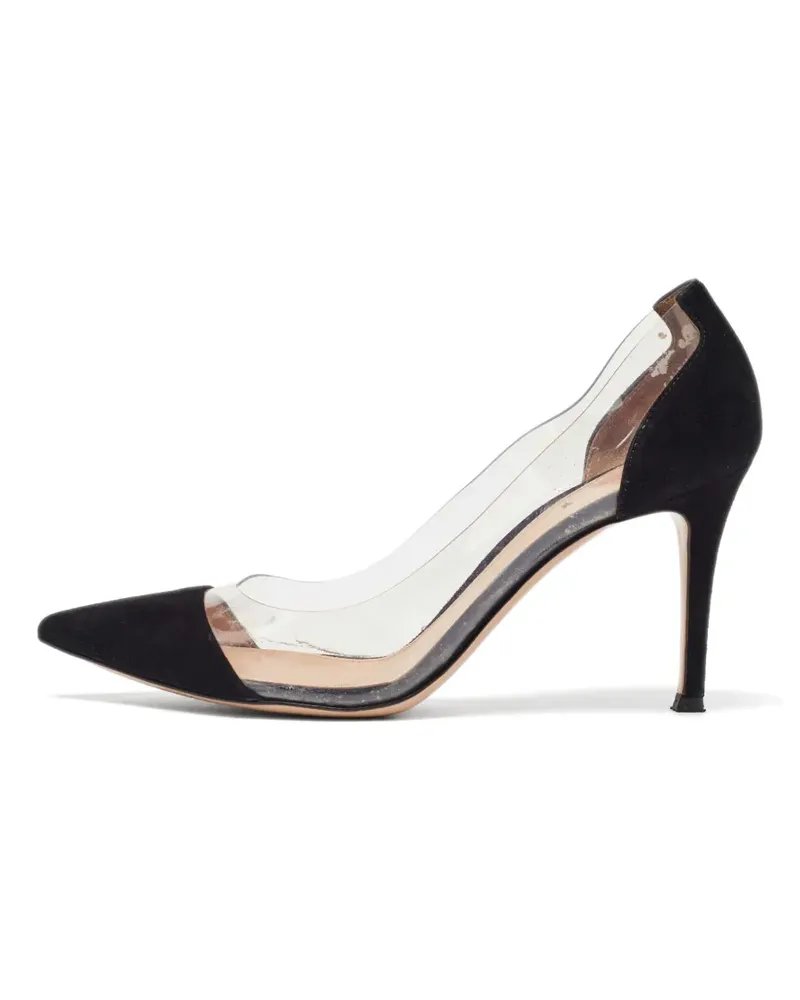 Gianvito Rossi Plexi Pumps mit spitzer Kappe - Weiß Weiß