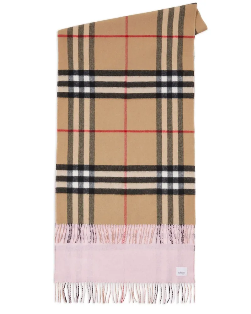 Burberry Karierter Kaschmirschal - Rosa Rosa