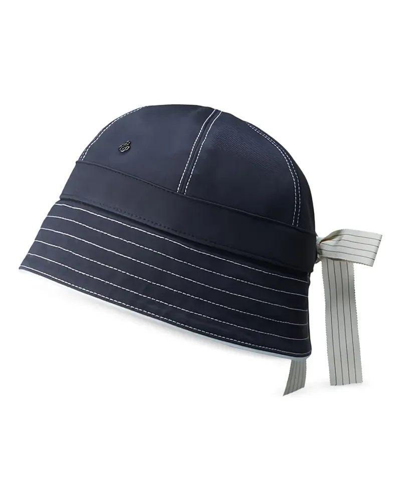 Maison Michel Gestreifte Trey Baskenmütze - Blau Blau