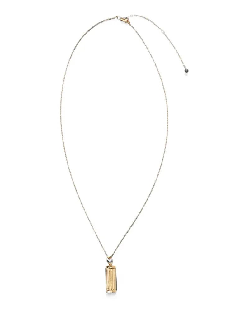 AMI Paris Gerippte Halskette mit Anhänger - Gold Gold